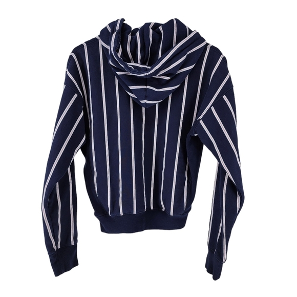 Champion Women's Reverse Weave Navy Stripe Pullover Hoodie - S - Picture 5 of 6